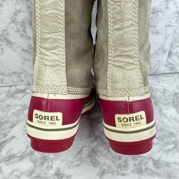 SOREL Brindle & Oyster Bray Tofino Faux Fur Winter Waterproof Boot Youth Sz 3 - Picture 9 of 15